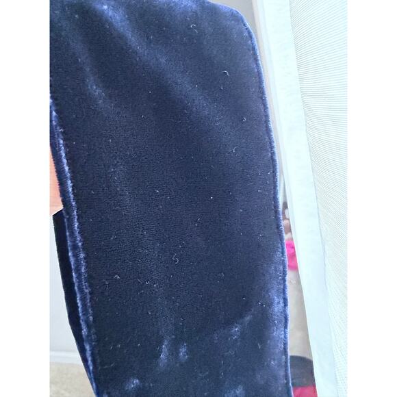 Eileen Fisher Velvet Wrap Belt Navy Blue Silk Blend Tie Waist Sash NWT SzM $78 main image 8